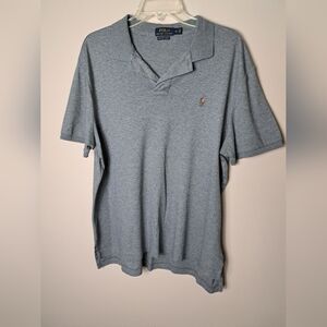 POLO RALPH LAUREN ~ Size XL  100% Cotton Pima Soft Touch ~ Gray Polo Flesh Pony
